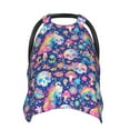 thumbnail image 1 of Car Seat Cover Baby, mushroom Skull rainbow color Baby Car Seat Cover for Baby Boys Girls Newborn , Infant Car Seat Canopy Cover Nursing Breastfeeding Cover Warm Blanket, 1 of 7