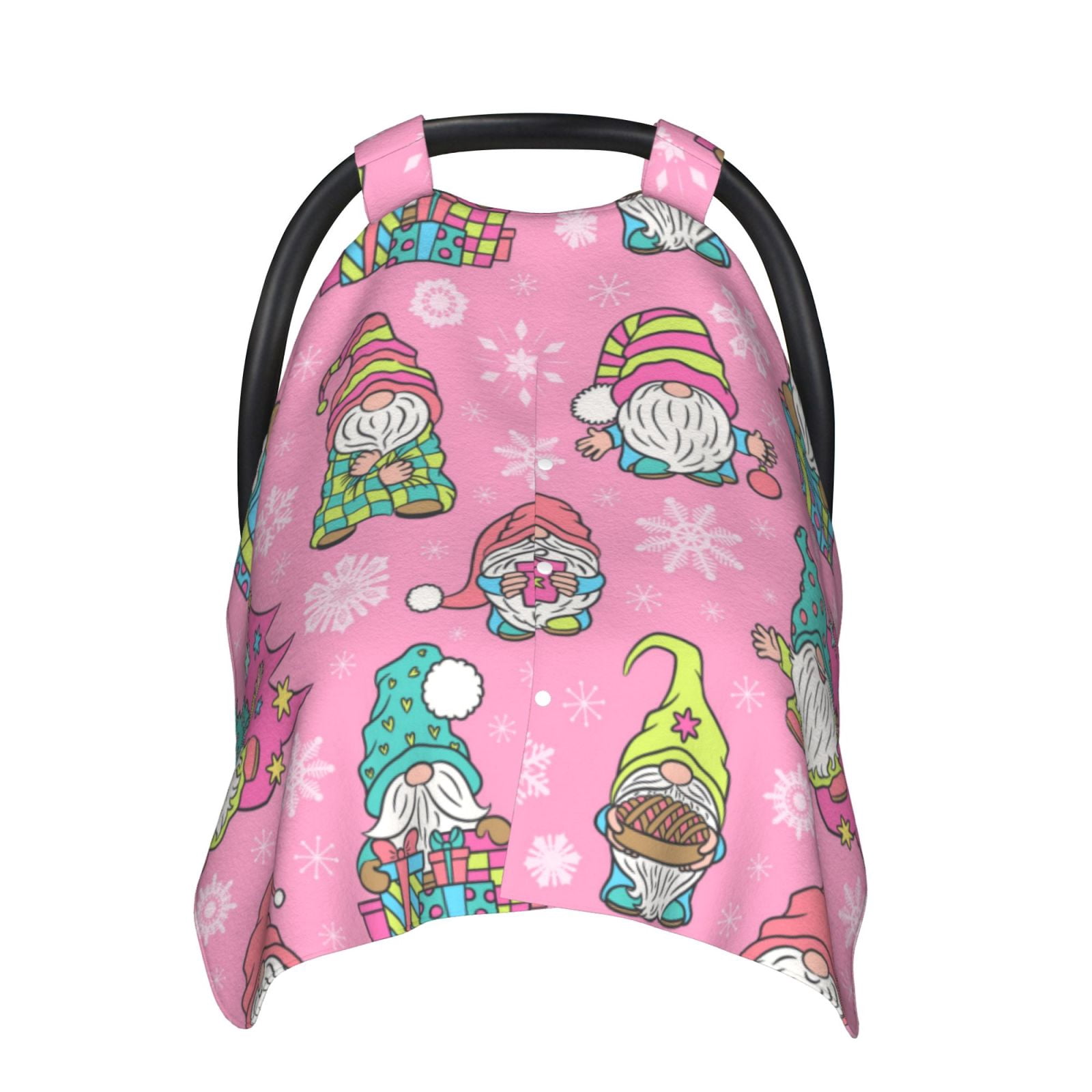 Car Seat Cover Baby - pink Holiday Joy Breathable Infant Car Seat Cover for Baby Carseat, Lightweight Comfort Baby Essentials Must Haves Newborn Stuff for Girl Boy