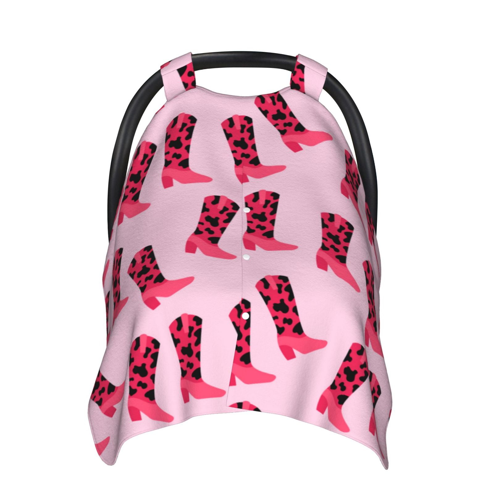 Car Seat Cover Baby - pink cowgirl red boots Western Breathable Infant Car Seat Cover for Baby Carseat, Lightweight Comfort Baby Essentials Must Haves Newborn Stuff for Girl Boy