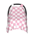 thumbnail image 1 of Car Seat Cover Baby, pink pastel checkered Baby Car Seat Cover for Baby Boys Girls Newborn , Infant Car Seat Canopy Cover Nursing Breastfeeding Cover Warm Blanket, 1 of 7