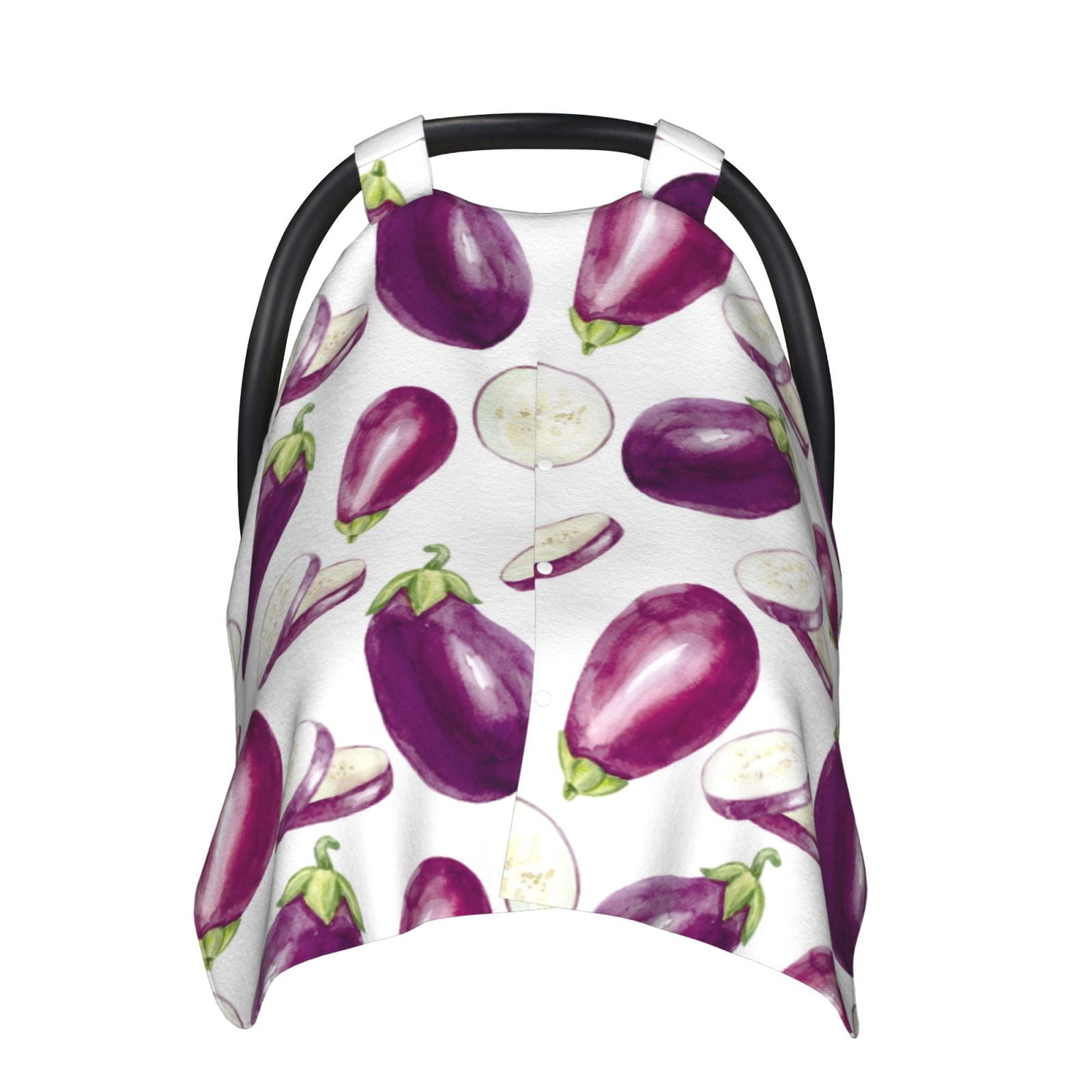 Car Seat Cover Baby - purple Eggplant slices Breathable Infant Car Seat Cover for Baby Carseat, Lightweight Comfort Baby Essentials Must Haves Newborn Stuff for Girl Boy