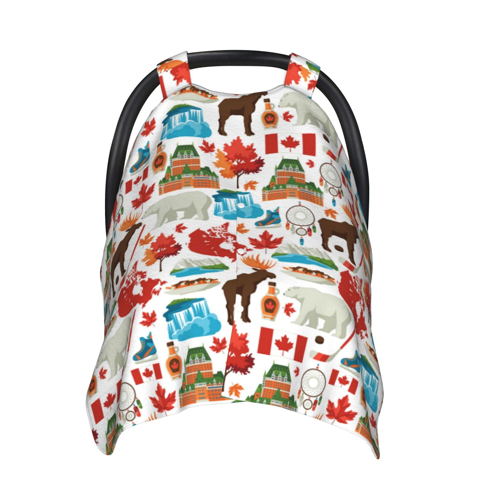 Car Seat Cover Baby - reindeer polar bear Breathable Infant Car Seat Cover for Baby Carseat, Lightweight Comfort Baby Essentials Must Haves Newborn Stuff for Girl Boy