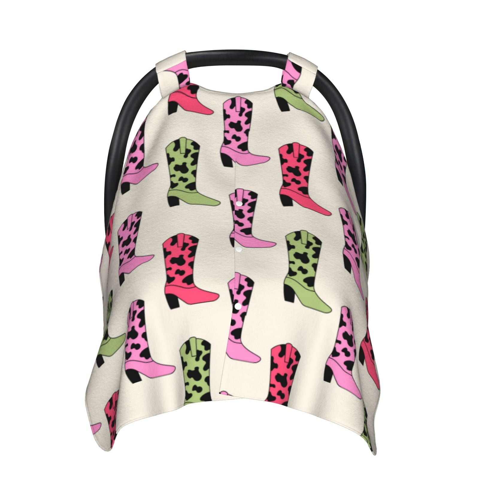 Car Seat Cover Baby - retro cowboy boots cow print Multi Use Carseat Covers Baby, Infant Car Seat Cover Canopy, Baby Carrier Stroller Cover, Breastfeeding Cover, Baby Essentials