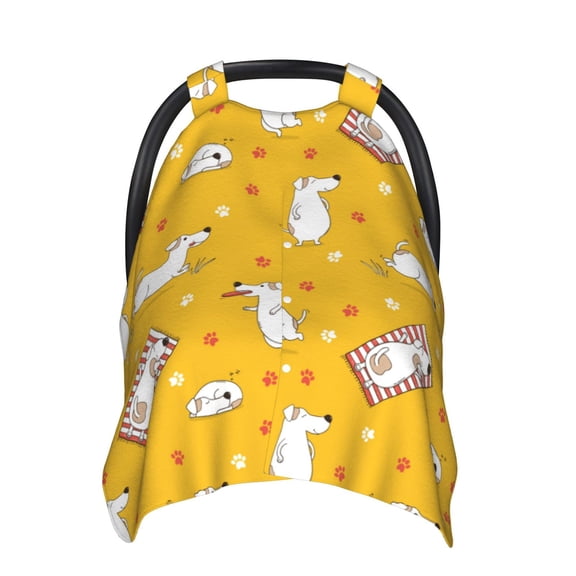 Car Seat Cover Baby - sleep Dog sport Puppy Breathable Infant Car Seat Cover for Baby Carseat, Lightweight Comfort Baby Essentials Must Haves Newborn Stuff for Girl Boy