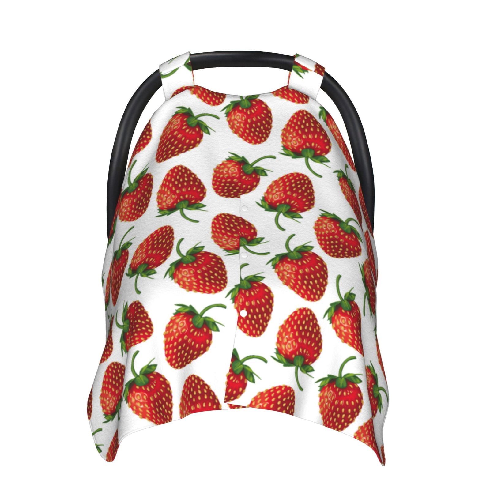 Car Seat Cover Baby - strawberries print Breathable Infant Car Seat Cover for Baby Carseat, Lightweight Comfort Baby Essentials Must Haves Newborn Stuff for Girl Boy