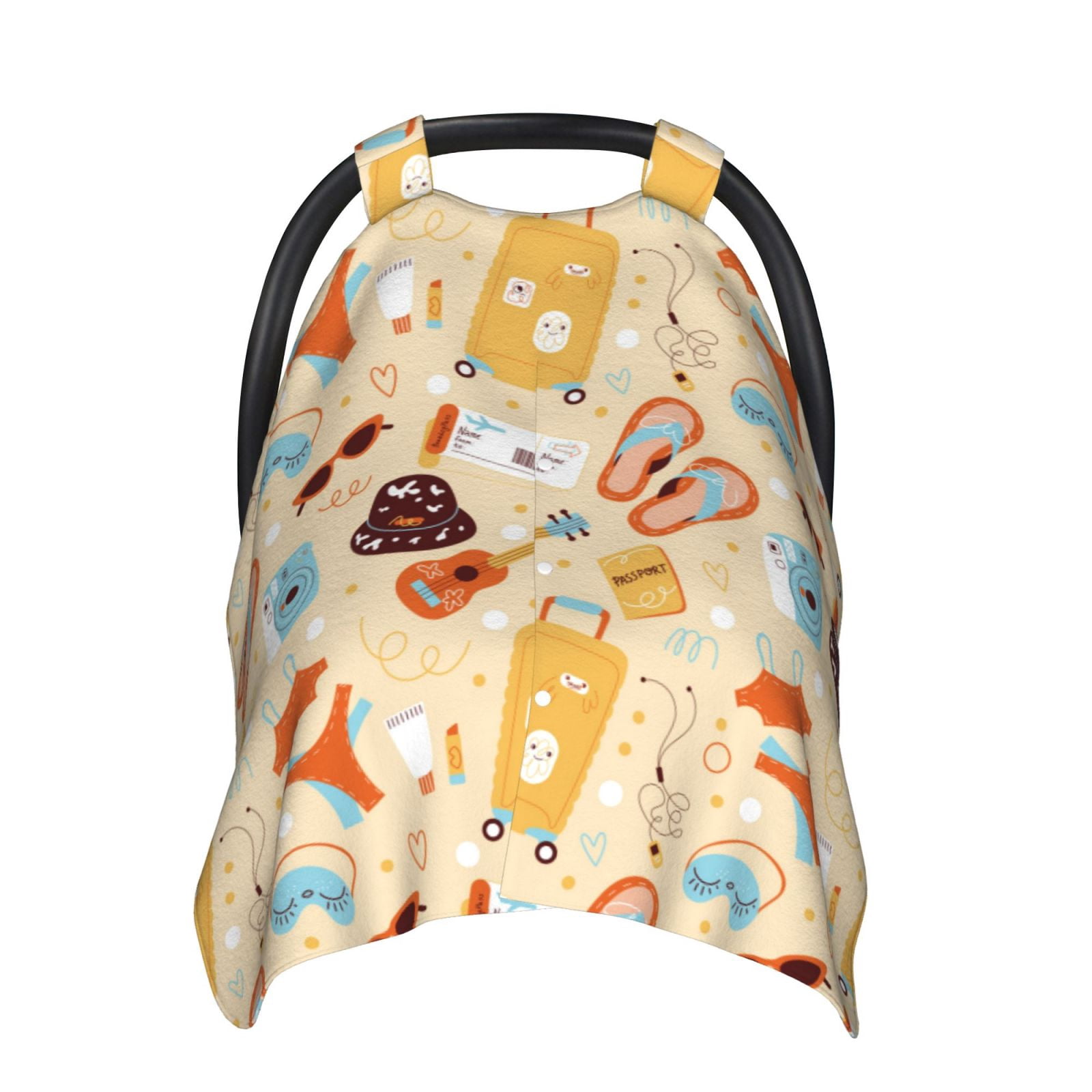 Car Seat Cover Baby - summer travel Breathable Infant Car Seat Cover for Baby Carseat, Lightweight Comfort Baby Essentials Must Haves Newborn Stuff for Girl Boy