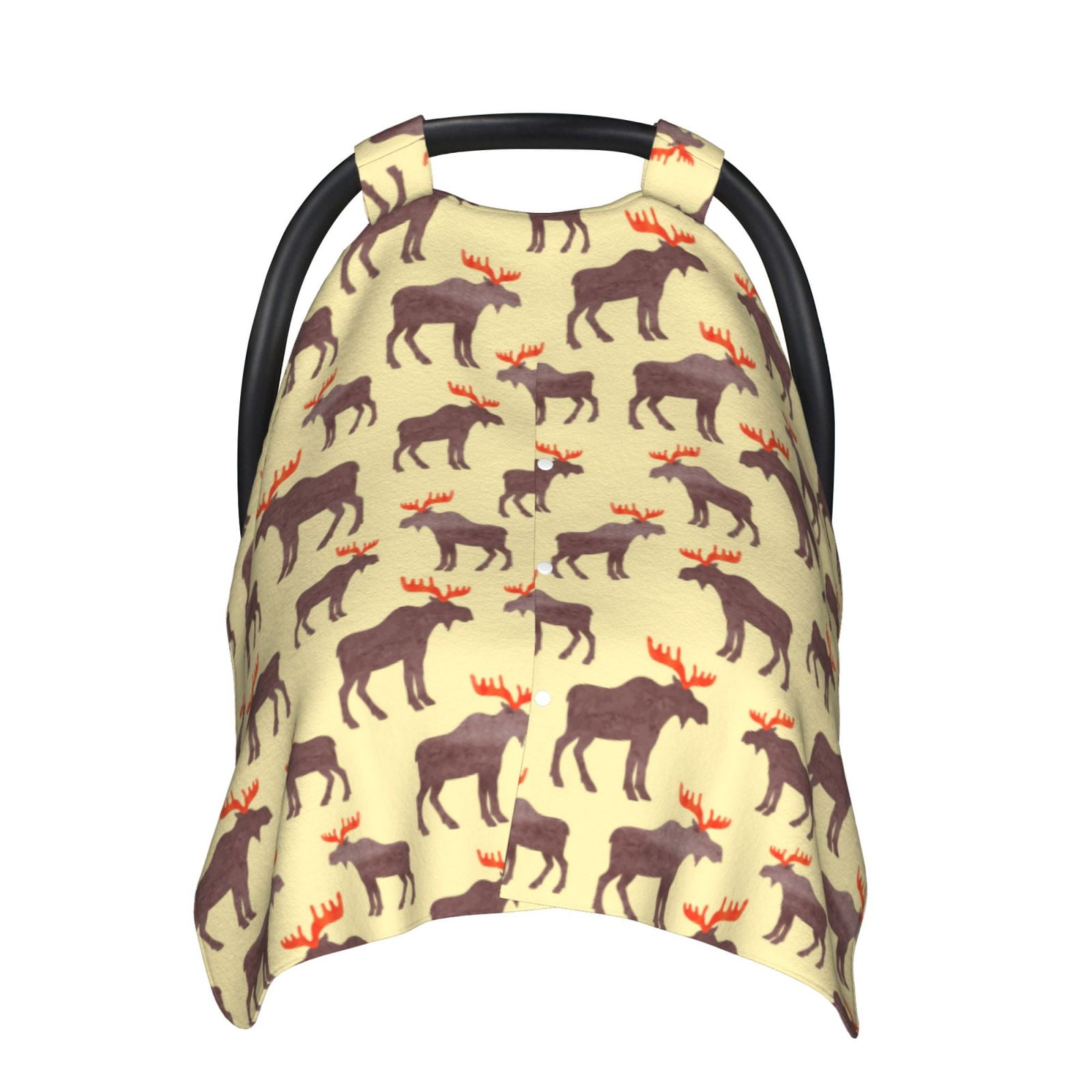 Car Seat Cover Baby - vintage moose elk yellow cool Breathable Infant Car Seat Cover for Baby Carseat, Lightweight Comfort Baby Essentials Must Haves Newborn Stuff for Girl Boy