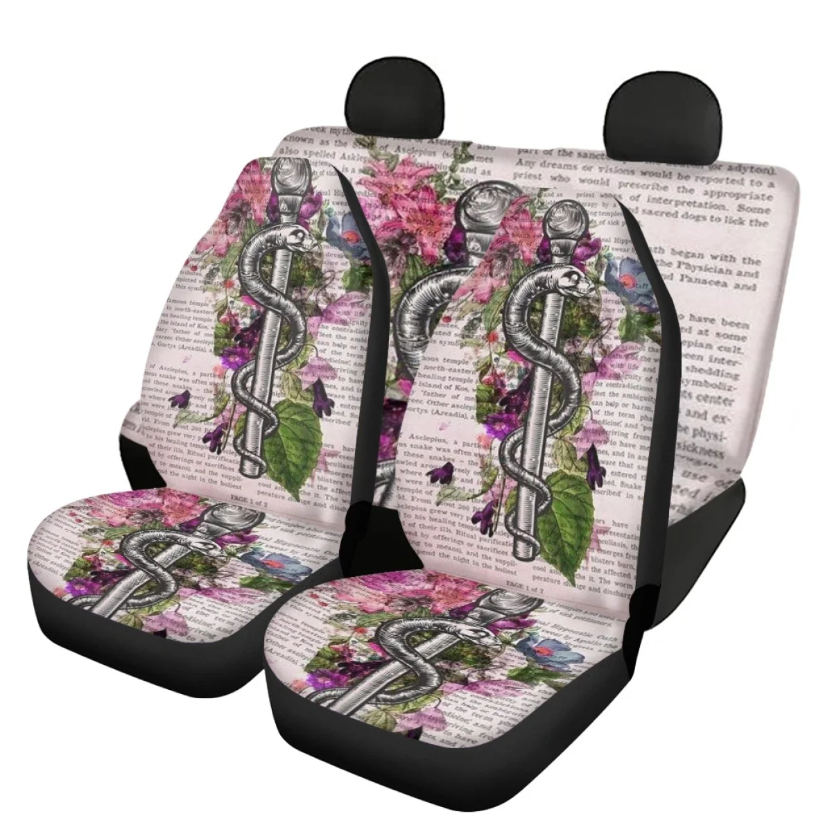 Car Seat Cover Caduceus Symbol Medical Art Medicine Rod of Asclepius