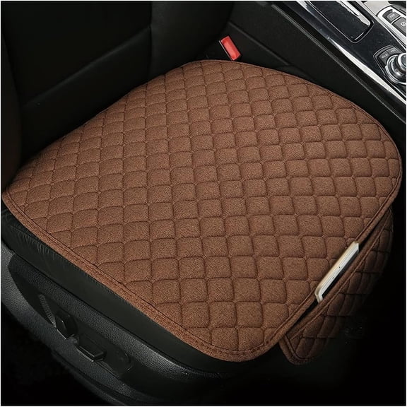 Car Seat Cover Cushion Pad, Front Bottom Seat Protector with Storage Pocket, Anti-Slip & Breathable