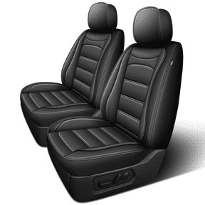 Car Seat Cover Fit for Hyundai Genesis 2009-2016,Waterproof Breathable Leather Automotive Seat Covers Anti-Slip Easy to Install Black,Front Set(2 Seats)