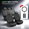 thumbnail image 1 of Car Seat Cover Fit for Lexus ES 350 300H 2007-2026,Full Set Faux Leather Seat Protectors,Breathable,Easy Care,Non-Slip,Scratch Resistant,Black,2 Row 5 Seats, 1 of 12