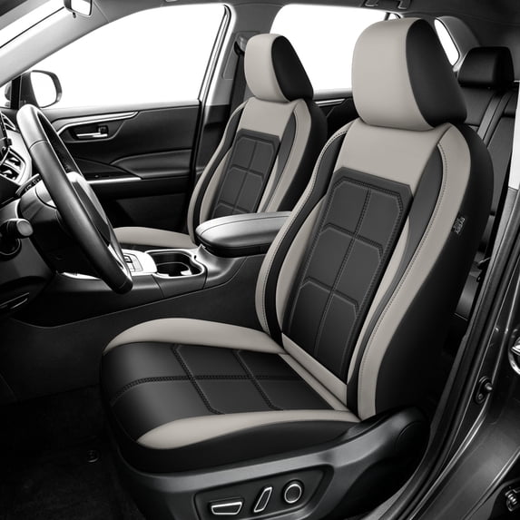 Car Seat Cover Fit for Mitsubishi Outlander 2007-2026,Breathable Waterproof Seat Protector,Anti-Slip Protection Fast Install Easy Clean Scratch Resistant Gray,Full Set(2 Row 5 Seats)