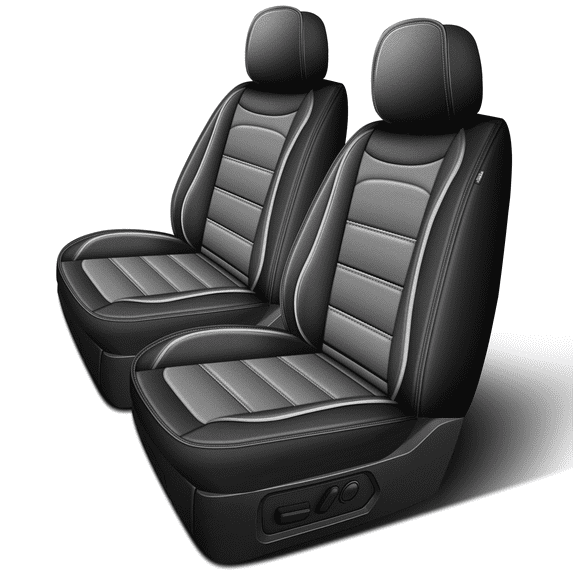 Car Seat Cover Fit for Toyota FJ Cruiser 2011-2014,Waterproof Leather Seat Protector,Full-Coverage Premium Auto Accessories Gray,Front Set(2 Seats)