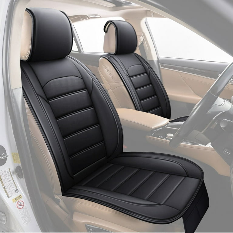 Car Seat Cover For 2000 2024 Toyota Corolla PU Leather Automotive Vehicle Cushion Covers Interior Accessories 2PCS Front Seat with Storage Pockets