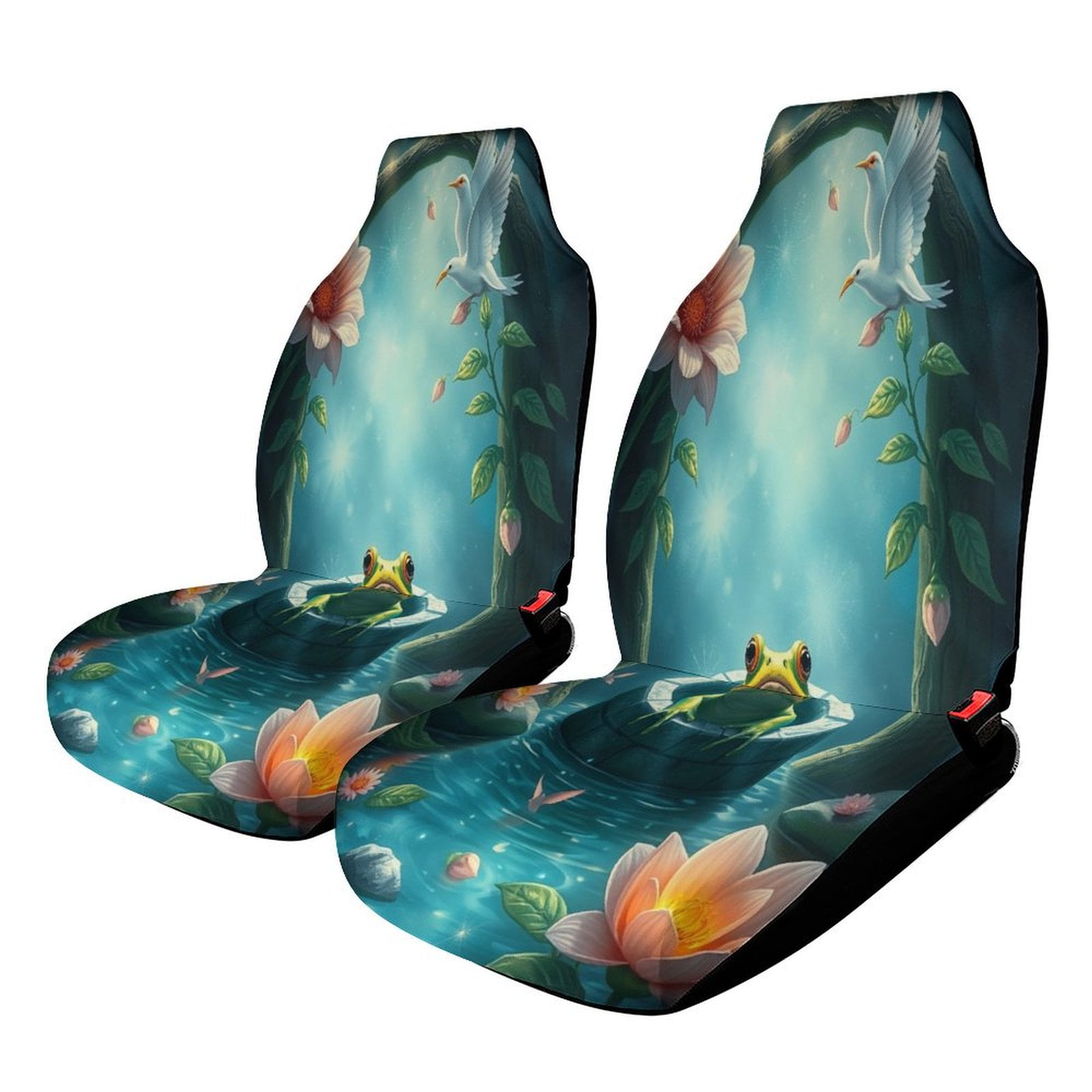 Crown Prince Frog Pattern Print Universal Fit Car Seat Cover