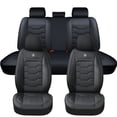 thumbnail image 1 of Car Seat Cover for HONDA CIVIC 2021, Waterproof PU Leather 5 Piece Full Set Non-slip Beautify Interior, Black Car Seat Covers, 4-Door Sedans Only, Airbag-Compatible, 1 of 9