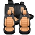 thumbnail image 1 of Car Seat Cover for HYUNDAI SONATA 2003, Premium Leather 5 Piece Full Set With Lumbar Support Protect and Upgrade Seats, Orange and Black Car Seat Covers, Beautify the Interior of Old Cars, 1 of 8