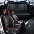 thumbnail image 1 of Car Seat Cover for Hyundai Azera 2015, Red Edge Car Seat Covers, Waterproof PU Leather Full Set of 5 Seats Easy to Clean and Install Beautify Interior, Airbag-Compatible, 1 of 9