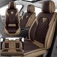thumbnail image 1 of Car Seat Cover for Infiniti M45 2010, Beige Car Seat Covers, Premium Leather 5 Seats Full Set Scratch Resistant Non-slip, Give Your Interior a New Look, 1 of 7