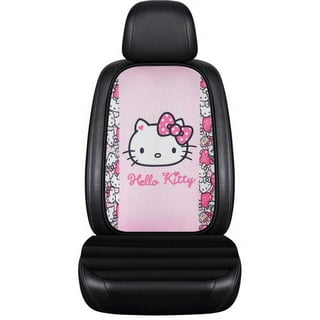 Hello Kitty Car Seat Cover and Accessories - DESIGNER CAR SEAT COVER SET  INCLUDES: ☑2 Front Seat Saddle Covers ☑2 Front Seat Back Covers ☑1 Rear Seat  Three-person Saddle Cover ☑1 Rear