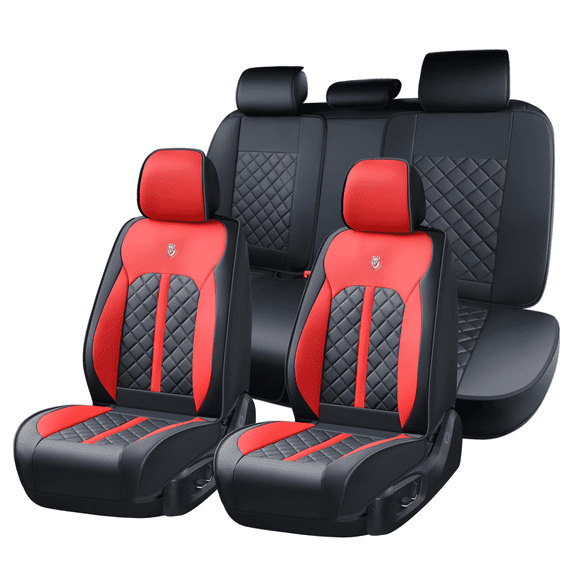 Car Seat Cover for Mazda 3 Sport 2011, Red Car Seat Covers, Waterproof Faux Leather, Full Set of 5 Seats, Non-slip, Wear Resistance, Beautify Interior, Beautify the Interior of Old Cars