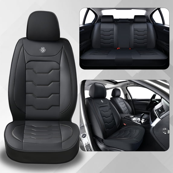 Car Seat Cover for NISSAN ROGUE 2026, Black Car Seat Covers, Waterproof Leather Full Set of 5 Seats Easy to Clean and Install Beautify Interior, Pet Car Seat Covers