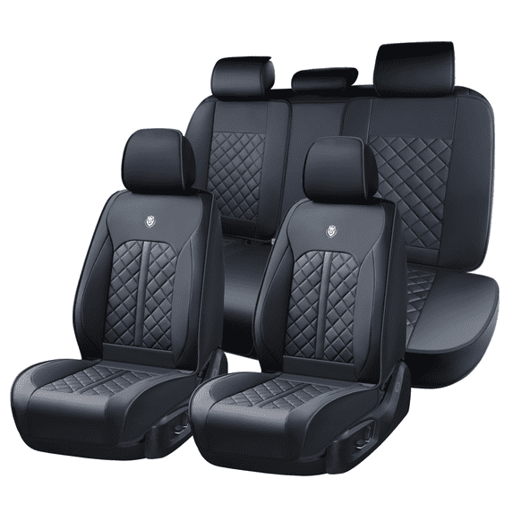 Car Seat Cover for Nissan Frontier 2014, Black Car Seat Covers, Waterproof Leather, Full Set of 5 Seats, Wear Resistance, Non-slip, Beautify Interior, Beautify the Interior of Old Cars