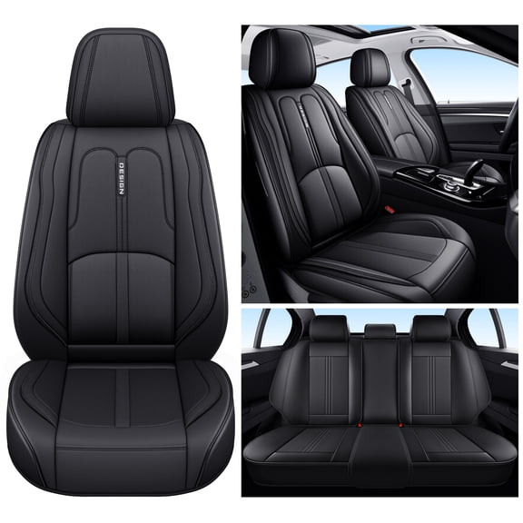 Car Seat Cover for Subaru Forester 2022, Premium Leather 5 Seats Full Set Non-Slip Lining Protect and Upgrade Seats, Black Car Seat Covers, Airbag-Compatible
