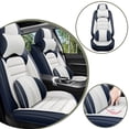 thumbnail image 1 of Car Seat Cover for Subaru Outback Base 2000, Blue and White Car Seat Covers, Leather, 5 Piece Full Set, Anti-Slip, With Lumbar Support, Beautify Interior, Beautify the Interior of Old Cars, 1 of 8