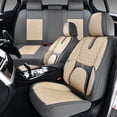 thumbnail image 1 of Car Seat Cover for Toyota Matrix 2005, Leather 5 Piece Full Set Waterproof Suitable for All Seasons, Light Taupe Car Seat Covers, Beautify the Interior of Old Cars, 1 of 9