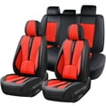 thumbnail image 1 of Car Seat Cover for Toyota Rav4 2002, Premium Leather 5 Seats Full Set With Lumbar Support Suitable for All Seasons, Red Car Seat Covers, Beautify the Interior of Old Cars, 1 of 9