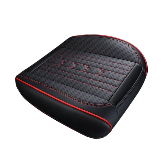 Car Seat Cover, Universal Leather Front Seat Covers Bottom Protector, Anti-Slip and Full Wrapping Edge Compatible with Most of Vehicles - SUVs/Sedans/Pickup Trucks (Red)