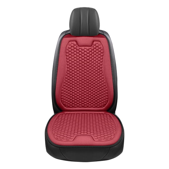 Car Seat Cover, Universal Sideless Driver Seat Protector, Universal Fit Most Vehicles, Without Lumbar Support (Red)