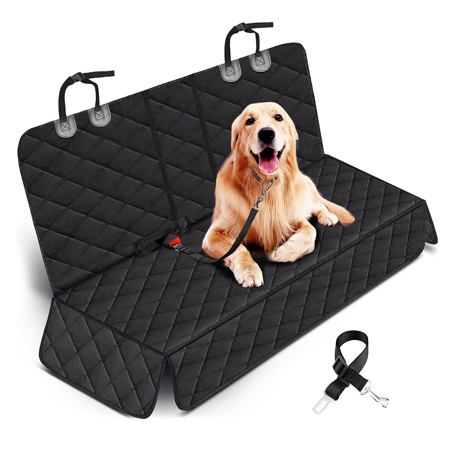 iMounTEK Waterproof Back Seat Protective Cover with Dog Seat Belt ... - Large Pet Car Seat Cover For Rear Seat Protection