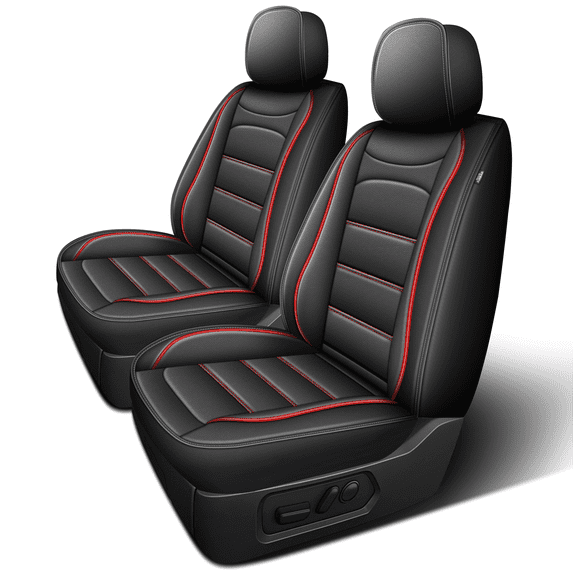 Car Seat Cover for Chevrolet/Chevy Colorado 2015-2025 2026,Waterproof Leather Seat Protector,Premuim Auto Interior Accessories Red,Front Set(2 Seats)