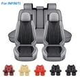 thumbnail image 1 of Car Seat Cover for INFINITI M45 5 Seats, Deluxe PU Leather Auto Front Rear Cushion Protector Full Set for Q50 G20 M35H M37 Black Gray, 1 of 14
