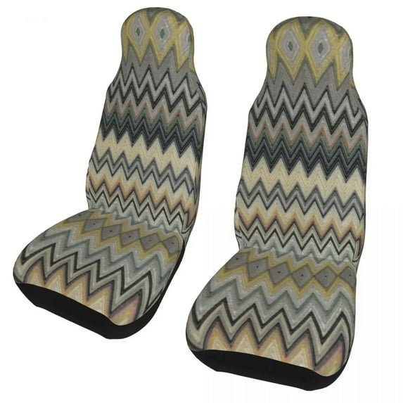 Car Seat CoverZig Zag Chevron Front Auto Seat Cover for Women Print Chic ZigzagUnivers
