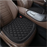 Car Seat Covers, 2 Pack Breathable Anti-Slip Bottom Seat Cushion Mat Pad, Universal Four Seasons, Car Front Driver Bottom Seat Protector Covers, Fit for Truck SUV More Vehicles Black