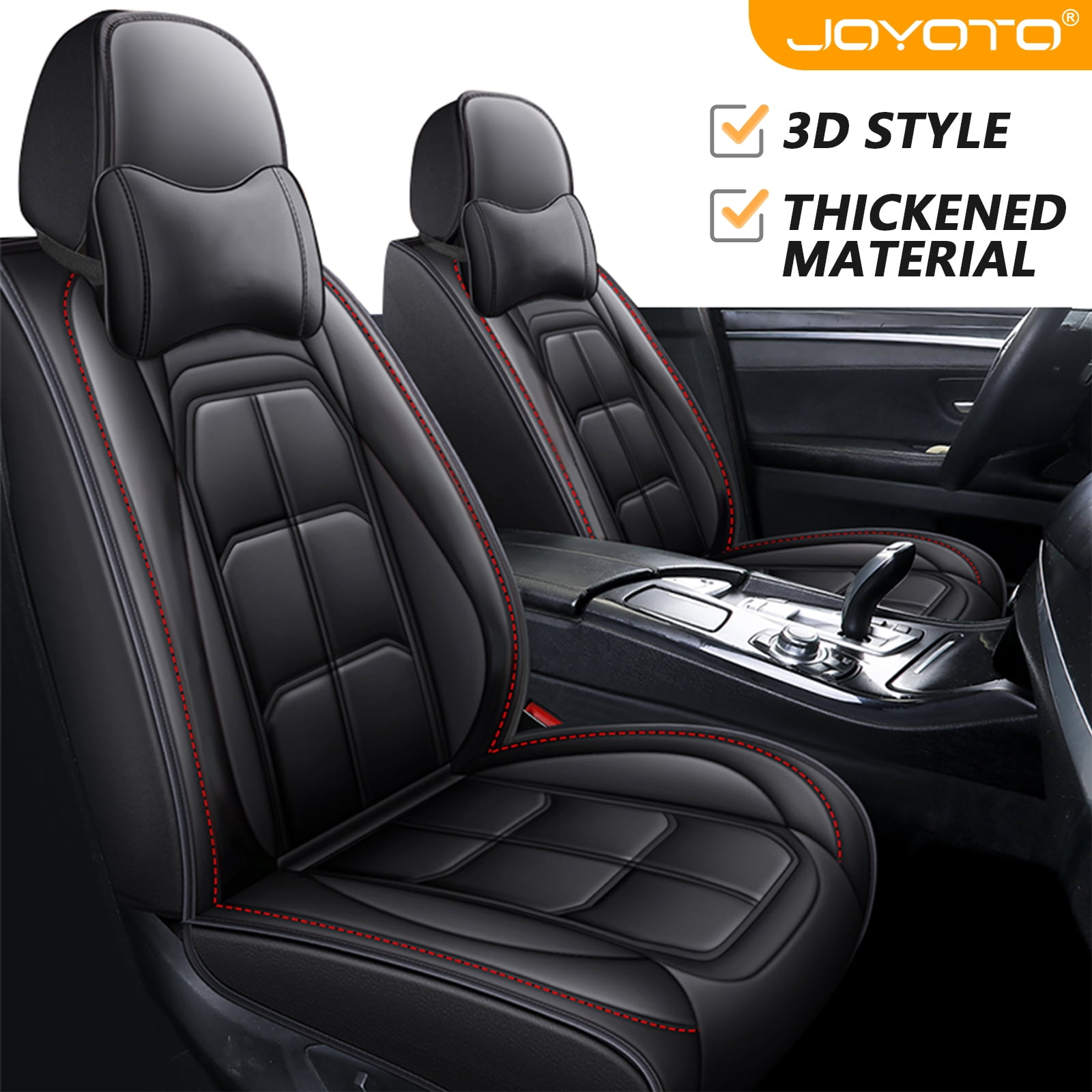 Car Seat Covers 5Seats, Premium Pu Leather Auto Cushion Protector, Front Rear Seat Full Set For