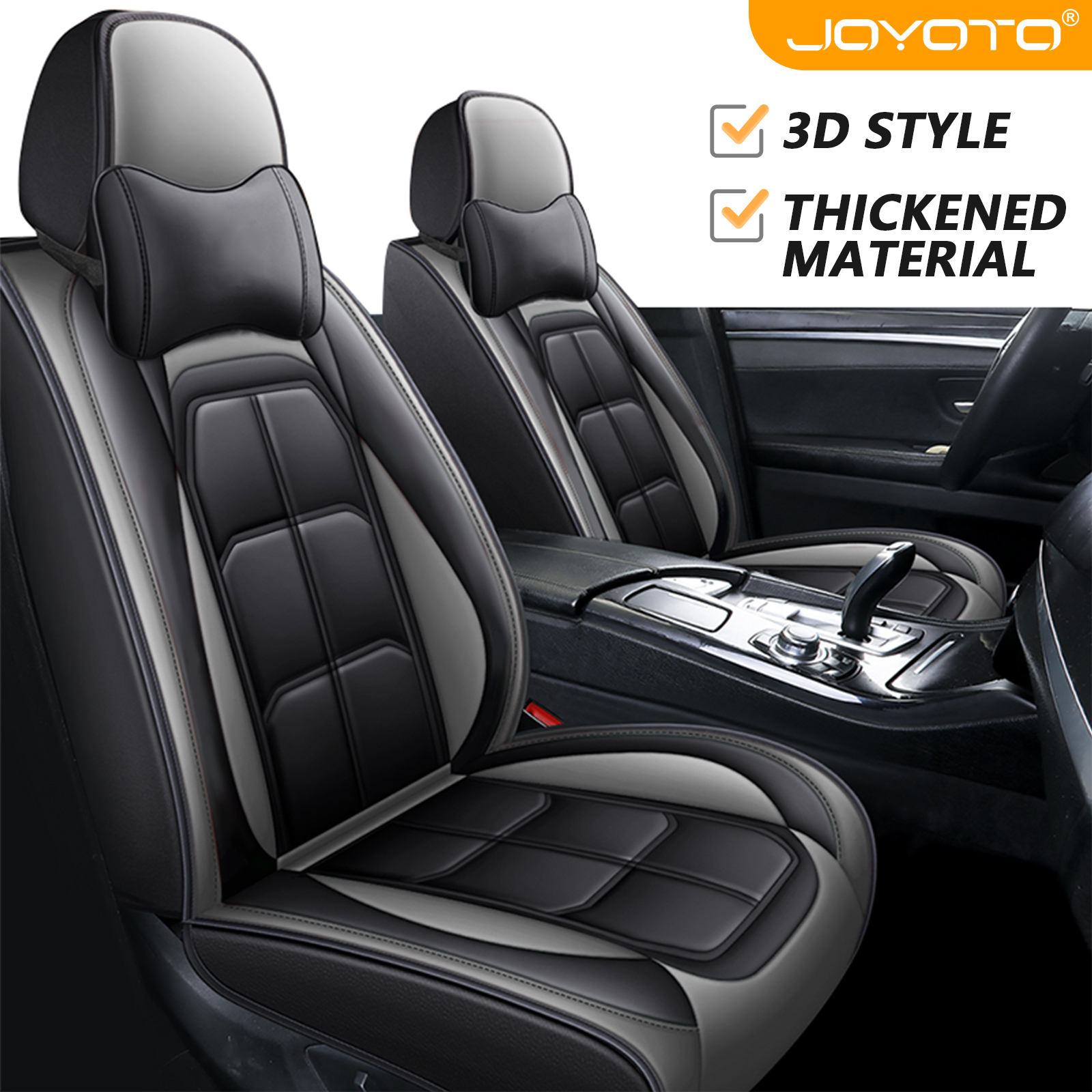 Car Seat Covers 5Seats, Premium Pu Leather Auto Cushion Protector