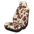 thumbnail image 1 of Car Seat Covers Are Protected From Dust And Spillage And Elastic Straps Are Easy To Install For Easy Car Suv Truck Delivery Brown Cow Pattern 2 Pcs, 1 of 8