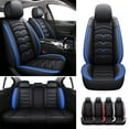 thumbnail image 1 of WILLJOY Car Seat Covers Fit for Ford Edge, 5-Seat PU Leather Cushion Protector, Full Set Front Back Seat Cover for Bronco Sport Focus Electric Mondeo Black Blue, 1 of 14