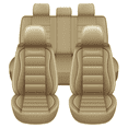 thumbnail image 1 of Car Seat Covers Fit for Ford Ranger 2018-2025 2026,Waterproof Premium Leather Seat Protector,Pet Friendly Auto Accessories Airbag Compatible Beige,Full Set(2 Row 5 Seats), 1 of 10