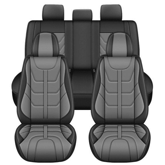 Car Seat Covers Fit for Honda CR-V/CRV Accessories 2007-2025 2026,Premium Leather Seat Protector,Airbags Compatible Auto Interior Gray,Full Set(2 Row 5 Seats)