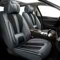 thumbnail image 1 of Car Seat Covers Fit for Infiniti M37 2007-2013,Anti-Slip Faux Leather Waterproof Breathable Fast Install Scratch Resistant Black&Gray,Full Set 5 Seats, 1 of 10