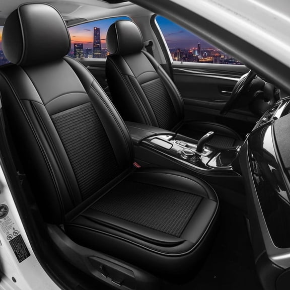 Car Seat Covers Fit for Subaru Forester 2007-2026,Full Coverage Leather Waterproof Breathable Seat Covers,Automotive Seat Protectors,Airbag Compatible,(5 Seats, Black)