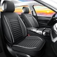 thumbnail image 1 of Car Seat Covers Fit for Ford Fiesta 2011-2019: 5 Seats Faux Leather Waterproof Seat Protectors (Black) - 2 Rows, 1 of 7