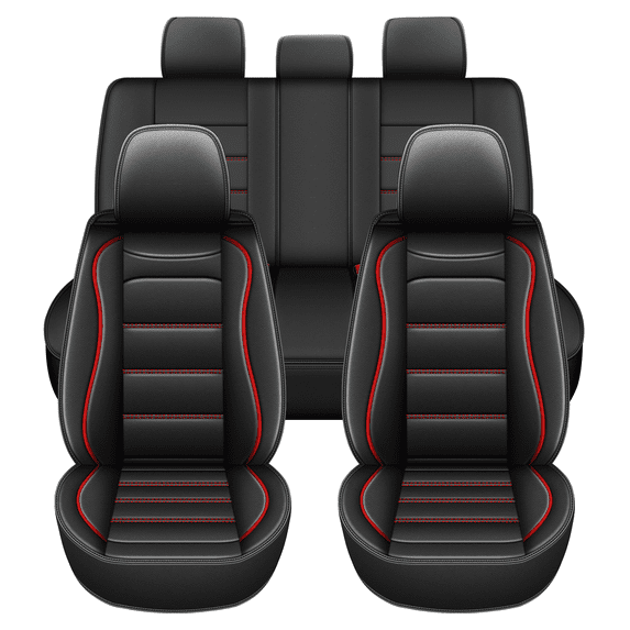 Car Seat Covers Fit for Ford Maverick 2022-2025 2026,Waterproof Leather Seat Protector,Premuim Auto Interior Accessories Red,Full Set(2 Row 5 Seats)