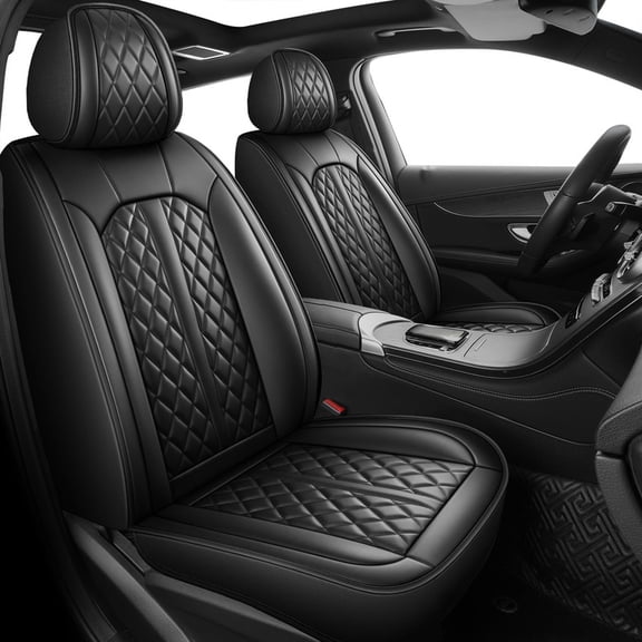 Car Seat Covers Fit for GMC Terrain 2010-2026,Leather Seat Covers for Car,Waterproof Non-Slip Durable Car Seat Protector(5 Seats,Black)