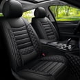 thumbnail image 1 of Car Seat Covers Fit for Jeep Compass 2012-2025: 5 Seats Faux Leather Waterproof Seat Protectors (Black) - 2 Rows, 1 of 7